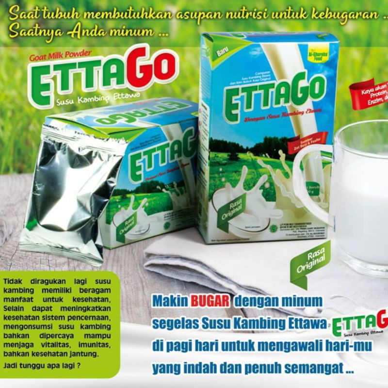 

Susu Kambing Ettawa | ETTAGO rasa original | isi 200 gram