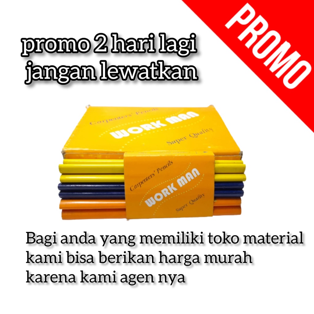 

Pensil Pinsil Potlot Tukang Kayu Serut Alat Tulis Rumah Tangga Bangunan Proyek Murah Kuat Nyata