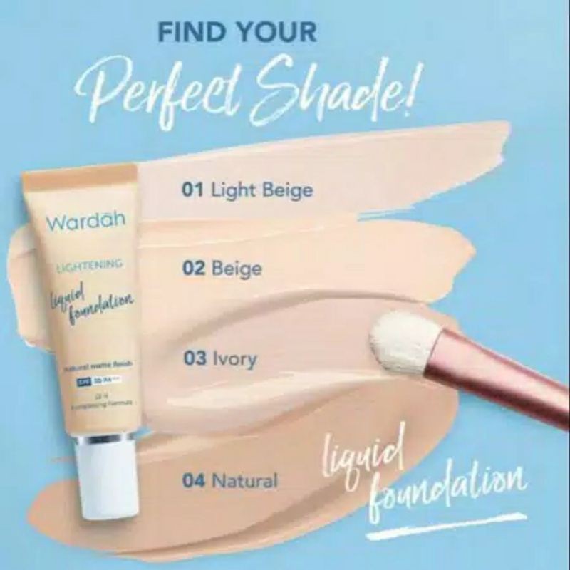 Wardah Lightening Liquid Concealer 7gr | Liquid Foundation Tube 25ml