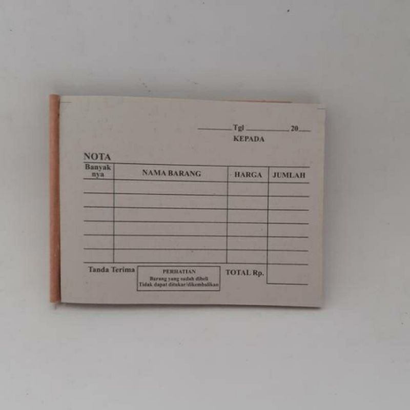 BISA COD // NOTA OLSHOP MINI // KERTAS BURAM // TANPA RANGKAP