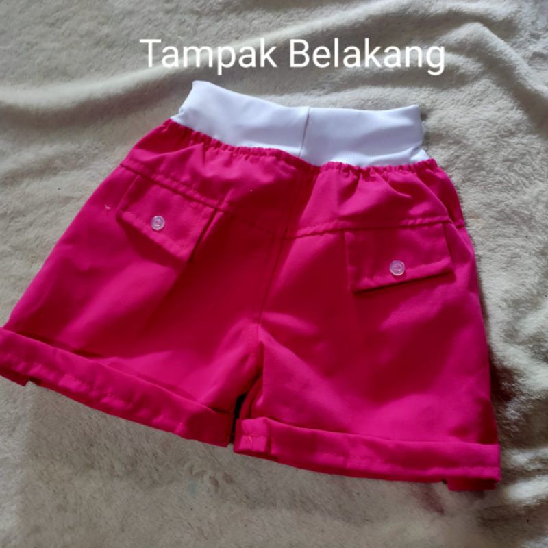 celana anak cewek 1 2 3 tahun katun rip momo warna merah pink kuning ungu hitam