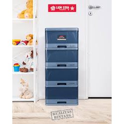 Lion Star Excel Container Rak Laci Rack Lemari Pakaian Baju Plastik Susun Serbaguna Multifungsi