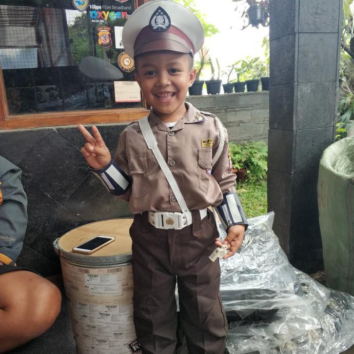 Kostum polisi cilik / pocil / baju polisi anak - 2-3 tahun