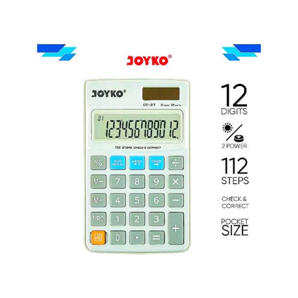 

Calculator Kalkulator Joyko CC-37 12 Digits Check Correct