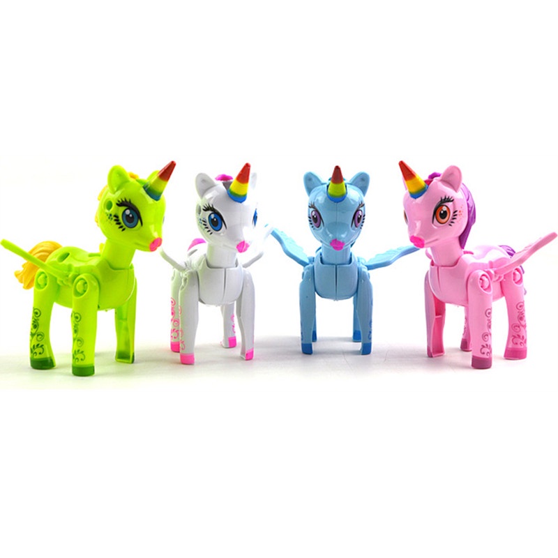 1pc / 4PCS Mainan Action Figure Anime Unicorn Berubah Bentuk Bahan PVC Untuk Anak Perempuan