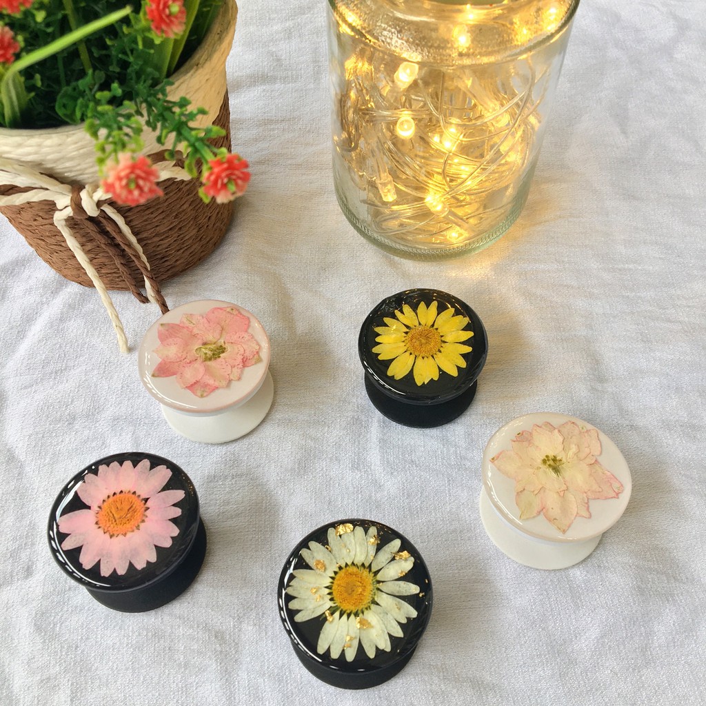 POP SOCKET / GRIPTOK DRIED FLOWER RESIN CUSTOM