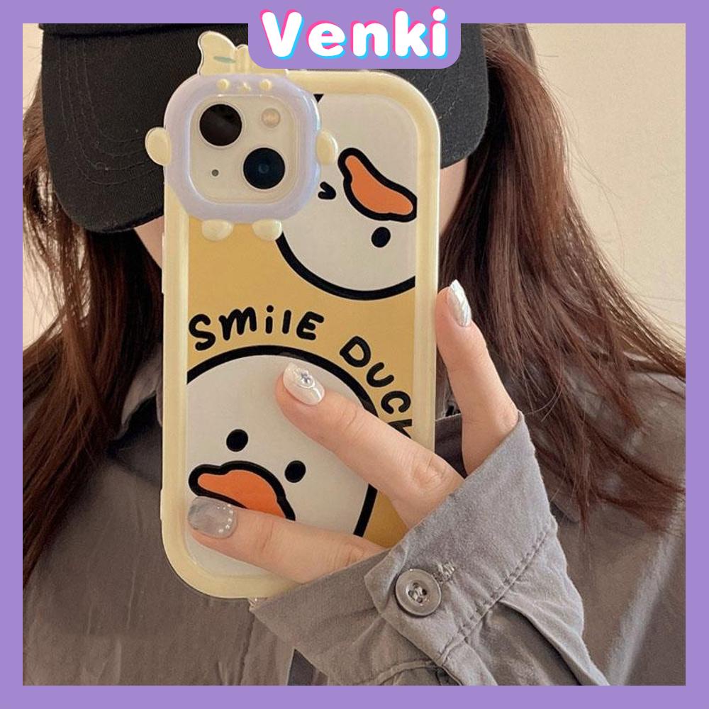 iPhone Case Silicone Soft Case Clear Case Airbag Shockproof Protection Camera Shiny Feel Cartoon Duck Cute Compatible For iPhone 11 Pro Max 13 Pro Max 12 Pro Max 7Plus xr XS Max