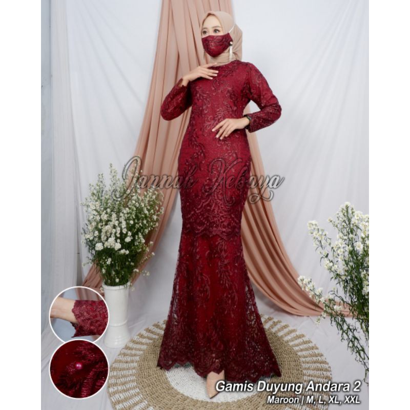 KEBAYA GAMIS DUYUNG/GAMIS DUYUNG ANDARA 2/GAMIS MERMAID + FREE MASKER