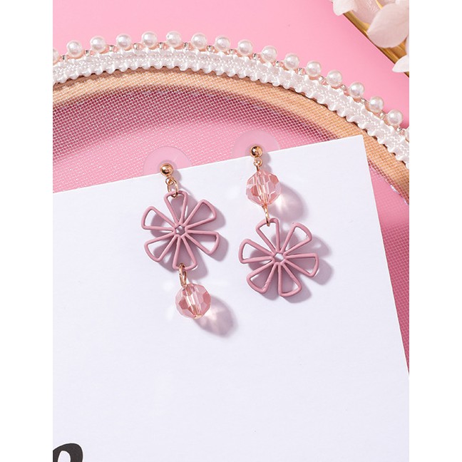 LRC Anting Tusuk Fashion Flower Shape Decorated Earrings Z