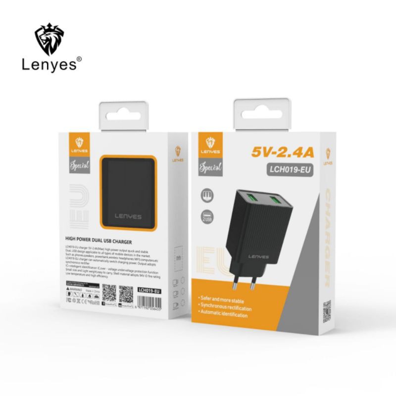 Charger Lenyes 2USB 2.4A LCH-019 micro/V8