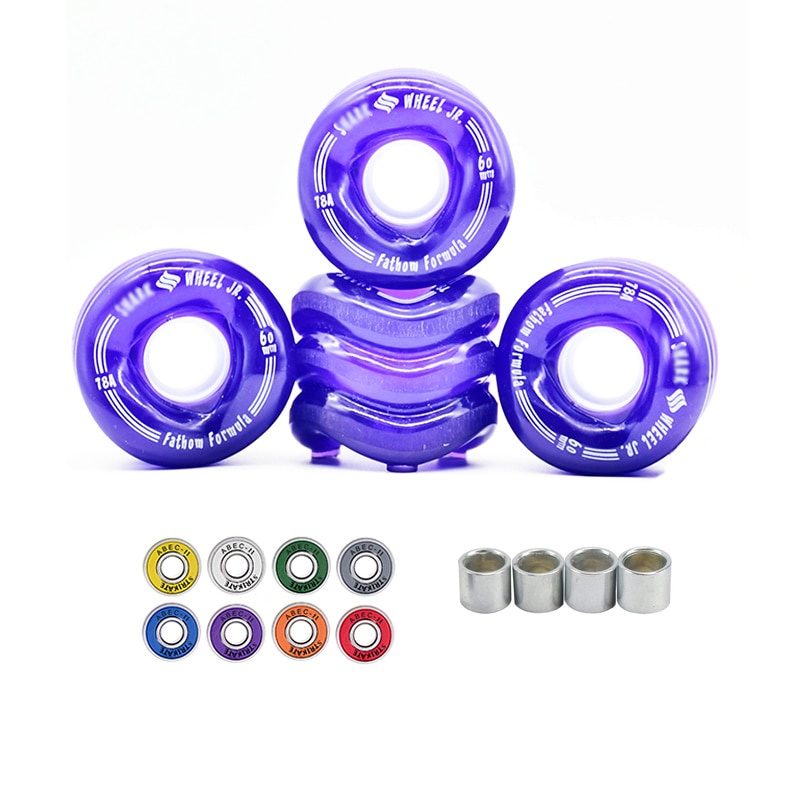 Pro SHR78A 4pcs Roda Skateboard 60mm Dengan bearing Kecepatan