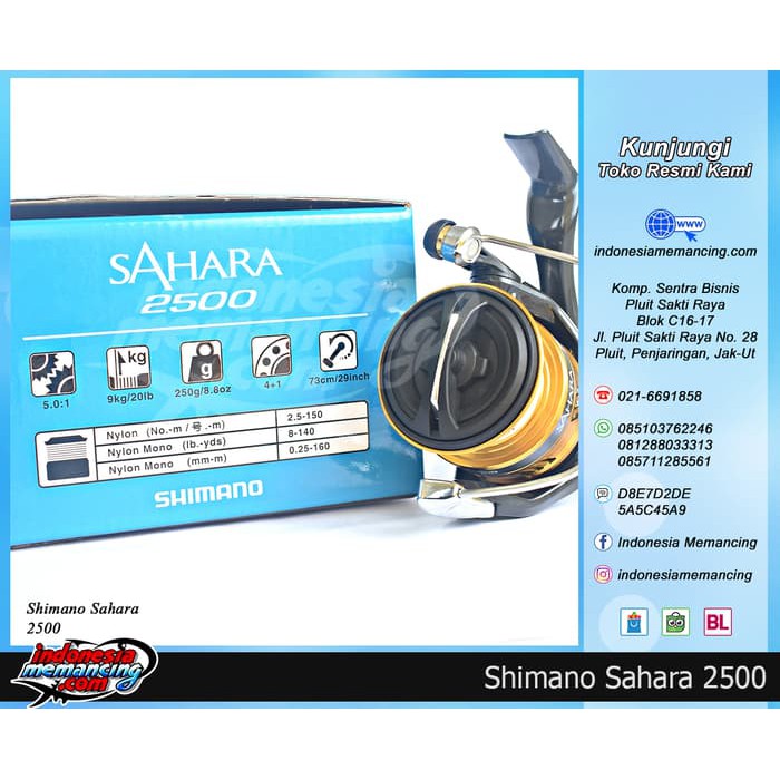 Reel Spinning SHIMANO SAHARA FI 2500 (Seri 2016) AP-1453