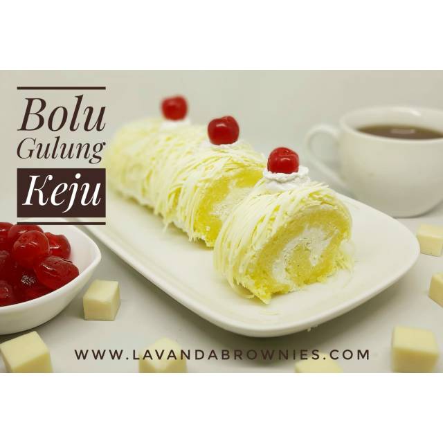 

[Lavanda Brownies] bolu gulung keju cake roll cheese KHUSUS GOSEND