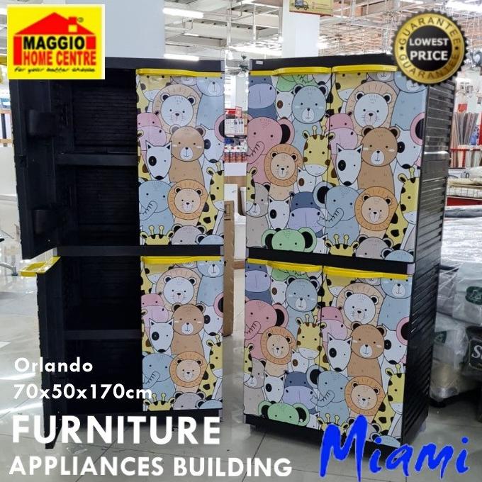 LEMARI PLASTIK 2 PINTU - LEMARI ANAK PLASTIK - ORLANDO 2P - MIAMI