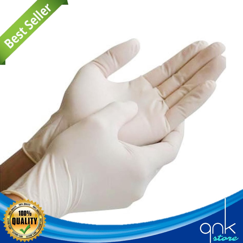 Sarung Tangan Disposable Karet Latex Gloves 1 Set Sarung Tangan Karet