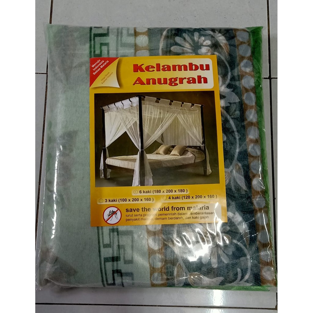 KELAMBU TIDUR KOTAK KEMBANG MOTIF ANUGRAH TEBAL