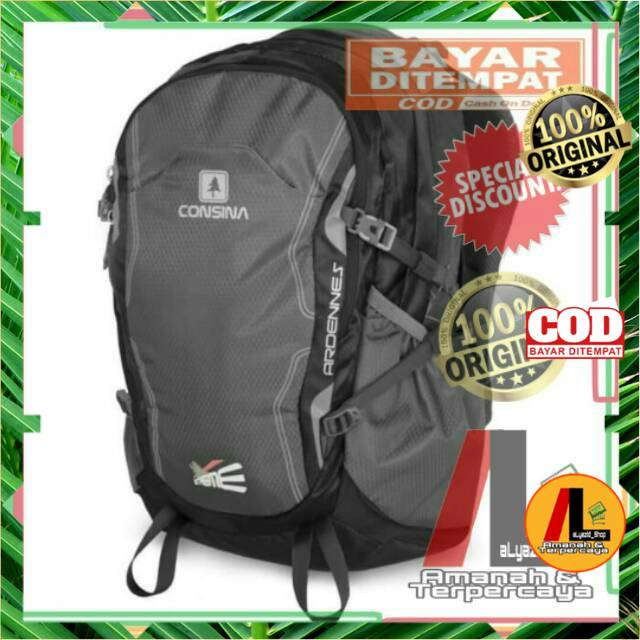 TAS RANSEL PRIA CONSINA TAS TRAVEL WANITA TAS SEKOLAH TAS LAPTOP TAS CONSINA 30L ORIGINAL