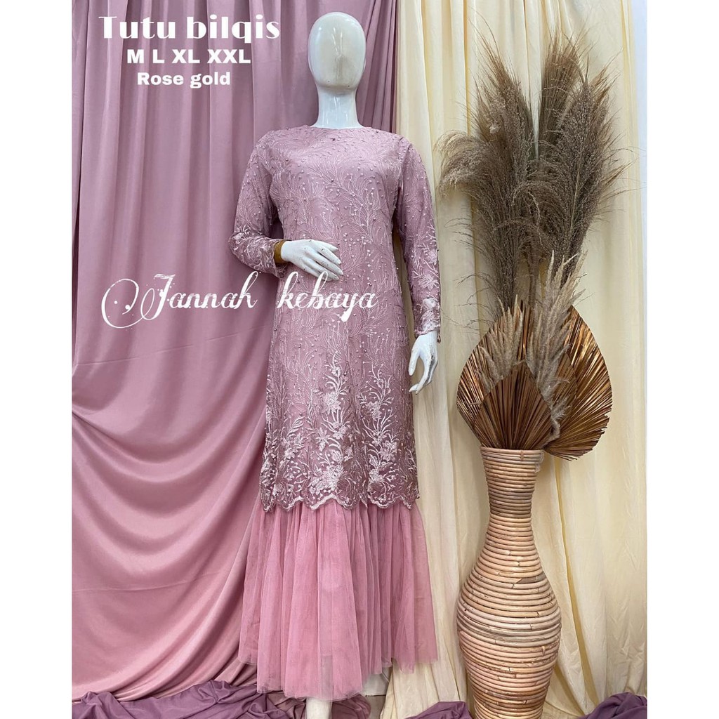 PROMO LONG DRESS TUTU TULE MUTIARA BORDIR / GAMIS PESTA