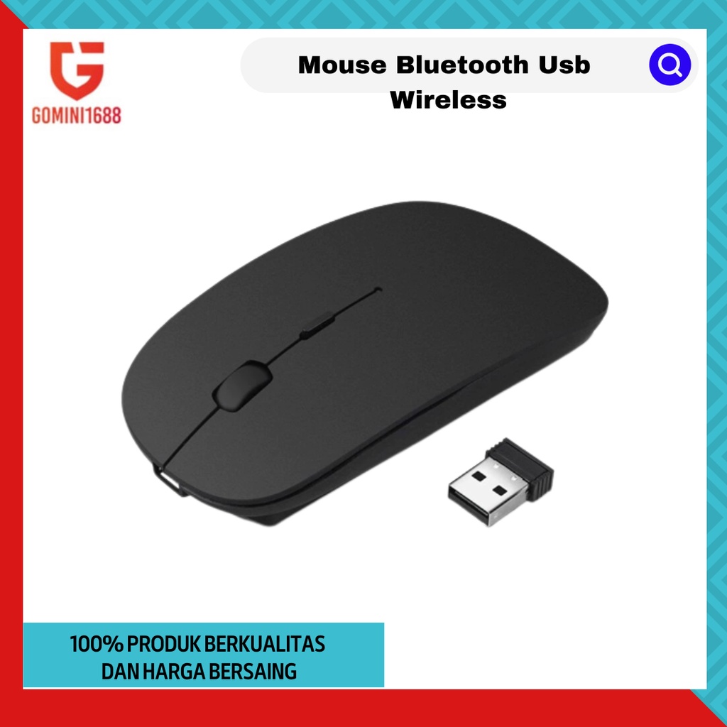 Jual Mouse Bluetooth Usb Wireless Optical Slim Model Tanpa Kabel ...