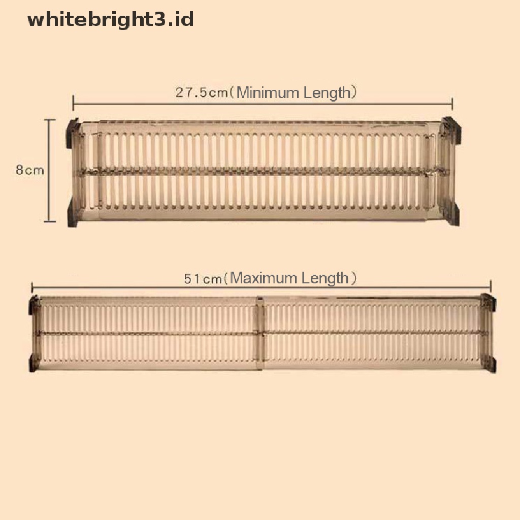 (whitebright3.id) 2pcs / Set Partisi / Penyekat Laci Adjustable Untuk Organizer Dapur / Kamar DIY