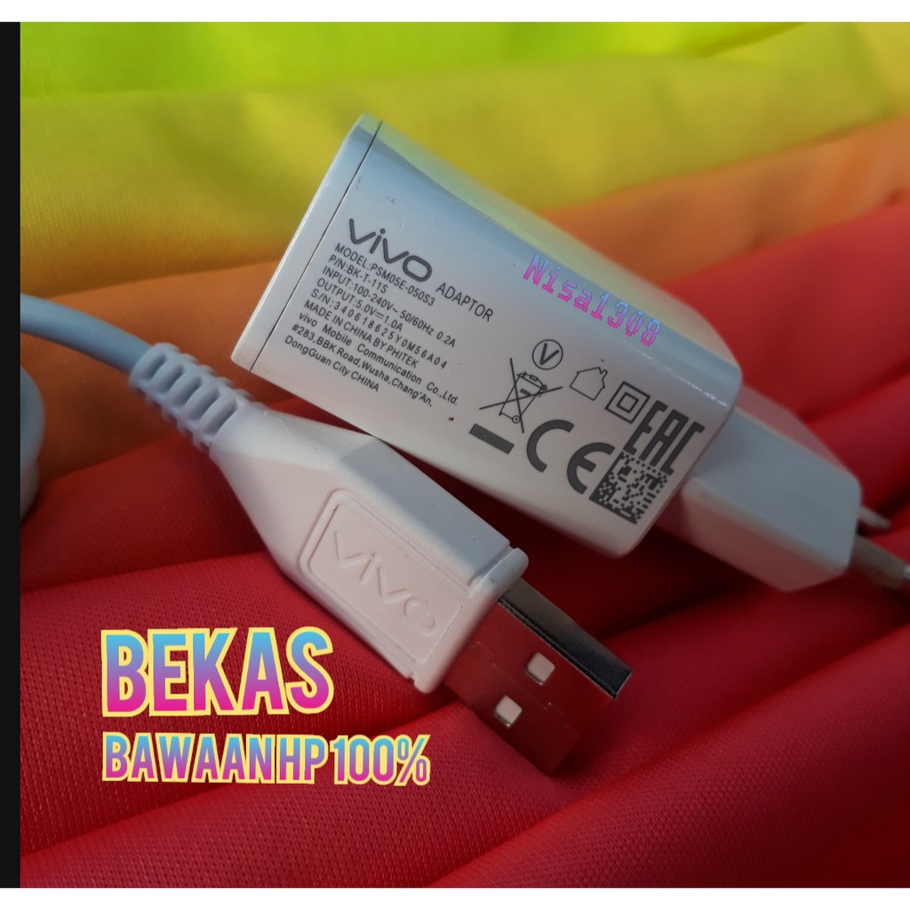 Charger vivo 1A y81 y91 y71 y55 y56 y53 original bawaan hp