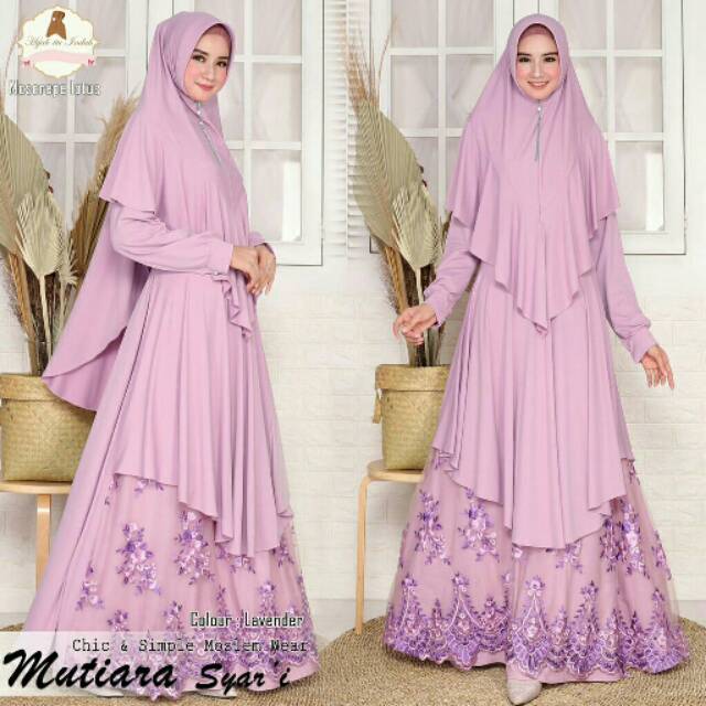 GAMIS/DRESS SYARI MUTIARA BORDIR-3D / HIJAB ITU INDAH