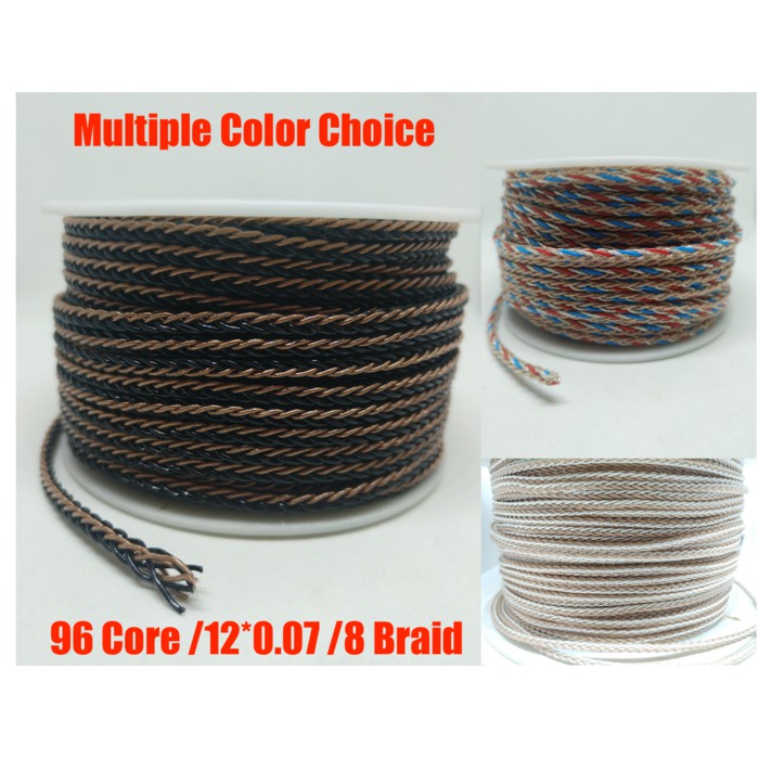 8 Braid Silver Plated DIY Cable Replacement (1.25 Meter Per Pcs)