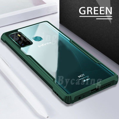 Case Bumper Bahan Akrilik Transparan Anti Jatuh Untuk Infinix Hot 9 Play Hot 10 Hot 8 Note 7 Lite Note 8 Spark 6 Go