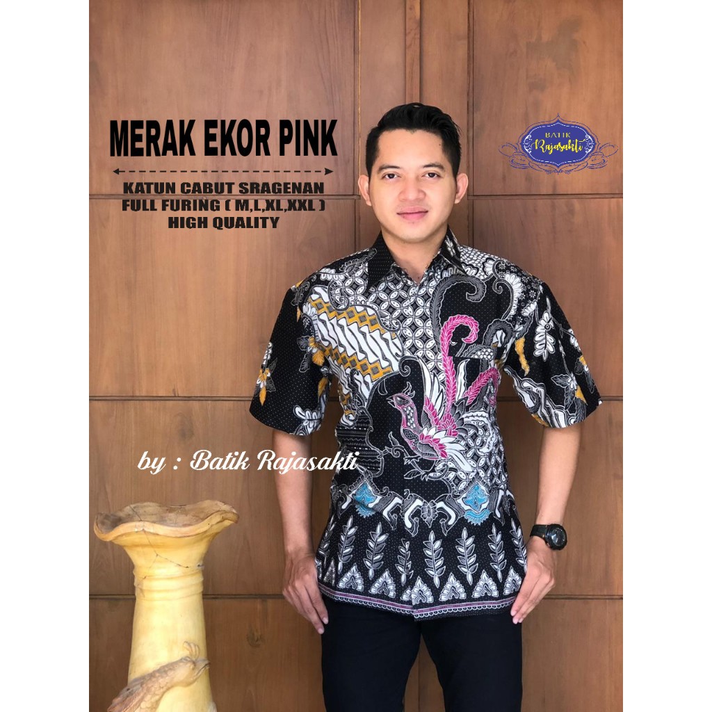 MERAK EKOR RAJASAKTI KEMEJA BATIK SOLO PRIA LENGAN PENDEK LAPIS FURING ATASAN BATIK PREMIUM MODERN KATUN HALUS BAHUWIRYA  BANAMITRA BANAMITRA PUTIH BANGSAWAN BAYU PUTRA BERLIAN BIRU BHARATAYUDA BIMASENA BIRENDRA BIRU INDAH BRAHMAKERTA BRAHMAKERTA MERAH