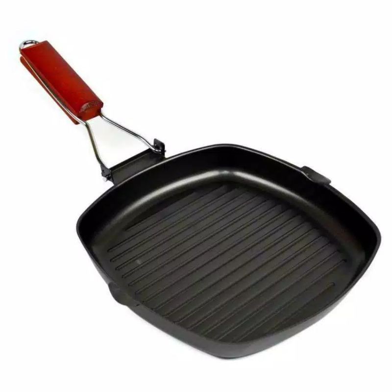 Panci , Panggang  , .Square Foldable , Teflon , BBQ , Grill Pan