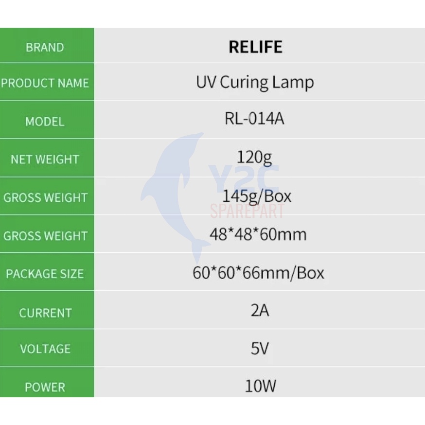 LAMPU UV RELIFE RL-014A PENGERING LEM OCA / ALAT SERVIS HP