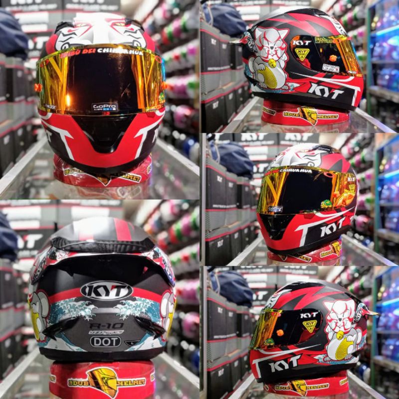Helm KYT R10 AquaMarine /Aqua blue Paket Ganteng (Ongkir Termurah 2kg)-GANTENG KABUKI DOF-2