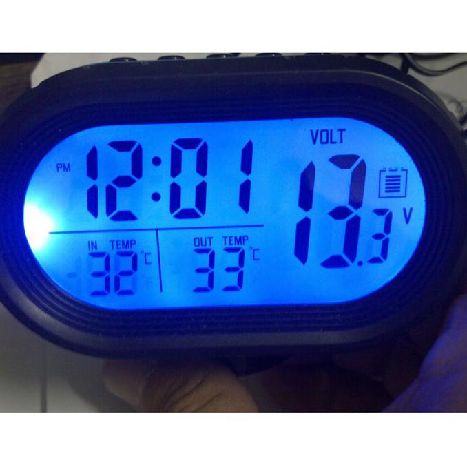 Jual promo!! JAM DIGITAL MOBIL 12/24 VOLT / VOLTMETER DIGITAL CAR