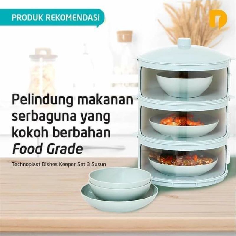 Tudung saji kekinian/Technoplast Dishes Keeper Set