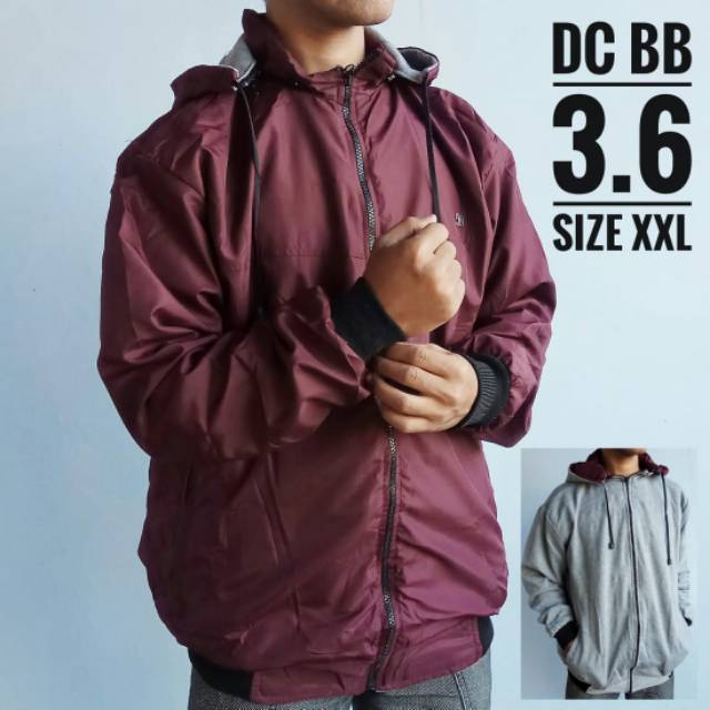 Jaket hoodie Bomber Bolak Balik