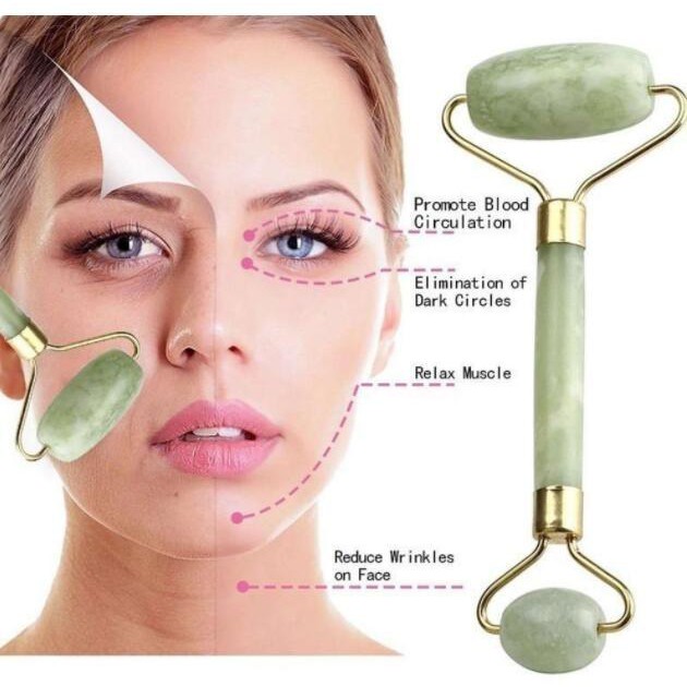 Jade Roller Facial Massage Batu Giok alat Pijat Wajah