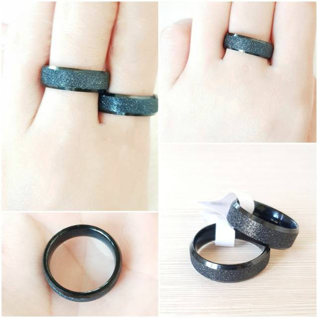 Couple &amp; Single Rings Titanium Black Import