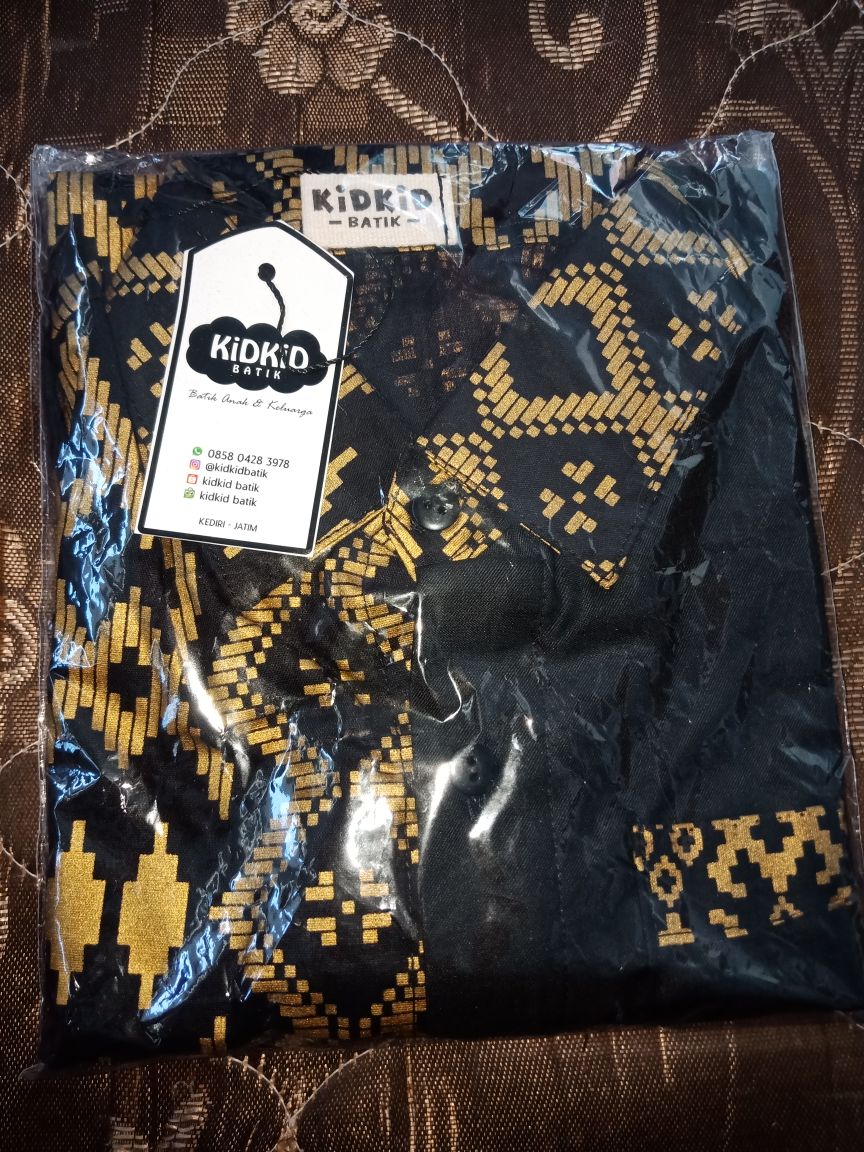 Baju Batik Anak Laki Kemeja Batik Anak Laki Kombinasi Katun Usia 0-14 Tahun Kode Bk-46