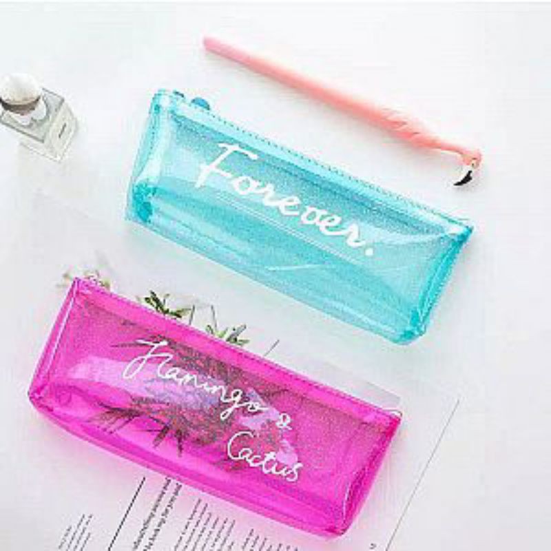 

Tempat Pensil Anak Transparant Warna Blue Import ACC962