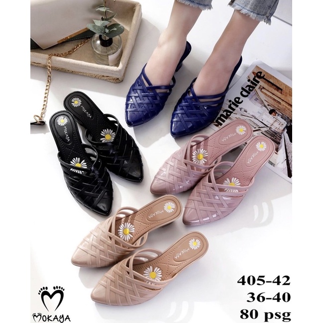 Sandal Sepatu Wedjes Alas Daisy Import Mokaya 405-42/405-50 atau Porto Lady SNT