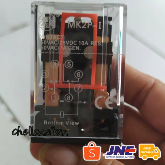 New Trend Relay Omron 8kaki 8 kaki / Socket Bulat AC 220v 220 v