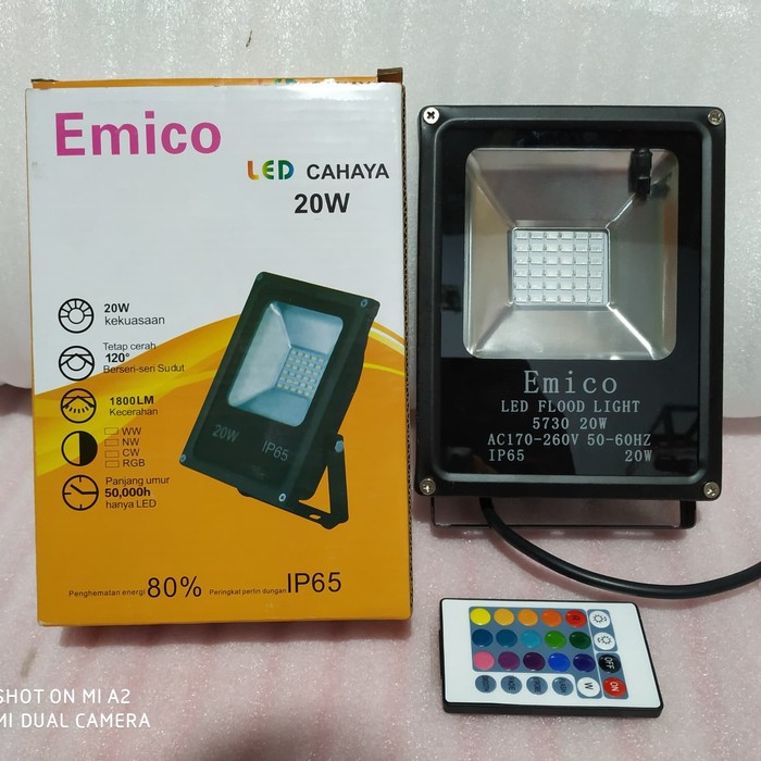 Lampu sorot Led RGB  warna warni lampu taman out door 20 watt