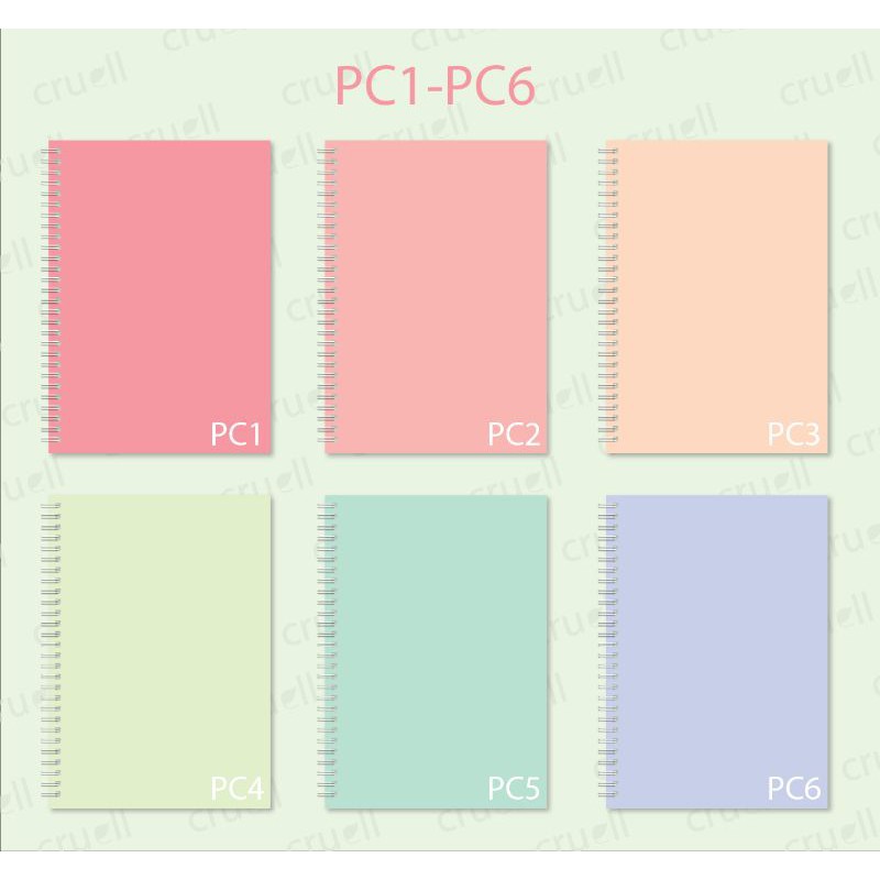 

Buku Notebook A5 80 gsm warna pastel - PC1-6
