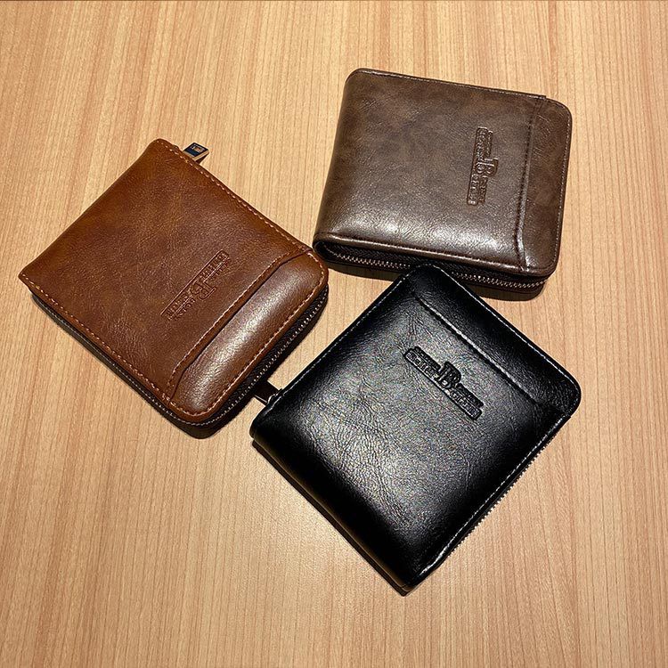 ORIGINAL BALISI DOMPET UANG ZIPPER RITSLETING SEMI KULIT WALLET PURSE PRIA WANITA KUALITAS PREMIUM 204-1