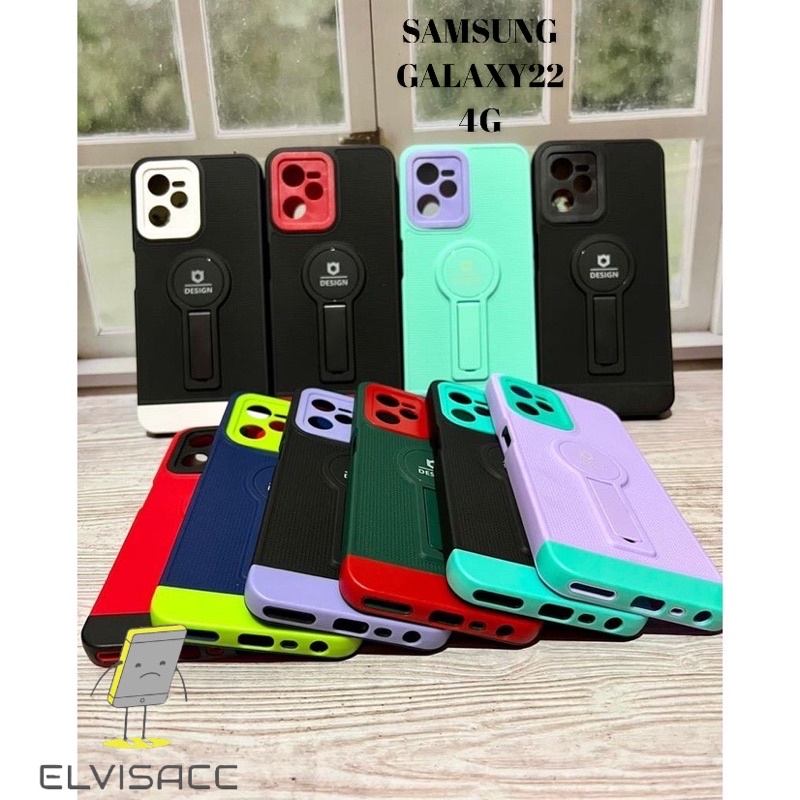 SAMSUNG GALAXY 22 4G CASING STANDING LIPAT SOFTCASE PELINDUNG KAMERA