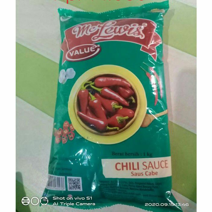 

READY Mc Lewis Saus sambal 1kg pedas enak HALAL makanan beku frozen food