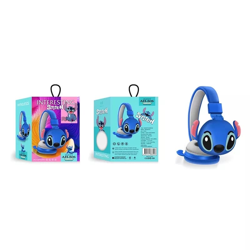 AH-806 Headphone Bando Bluetooth Karakter LILO N STITCH