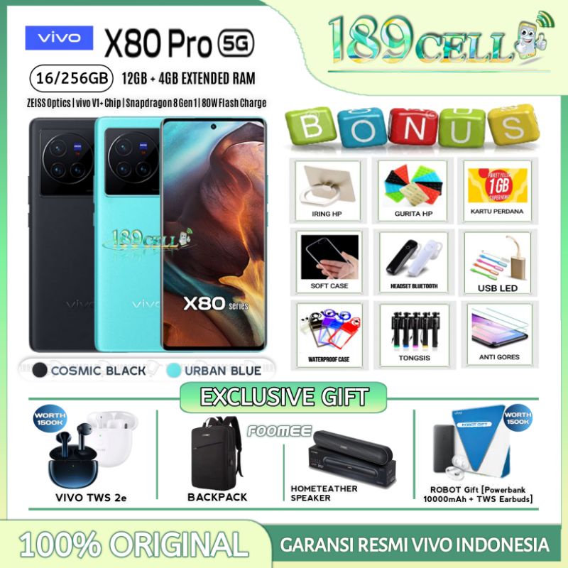 VIVO X80 5G NFC 12/256GB | VIVO X 80 5G 12/256 GB | X70 PRO 12/256 GB | V25 PRO 12/256 GB GARANSI RESMI