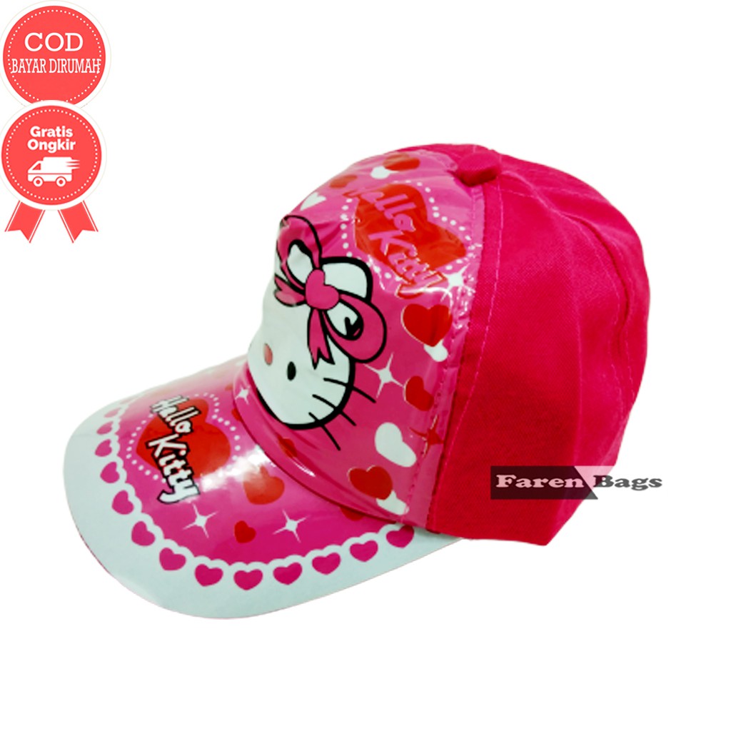 Topi Anak Perempuan Bahan Mika Kanvas Topi Karakter Anak Perempuan