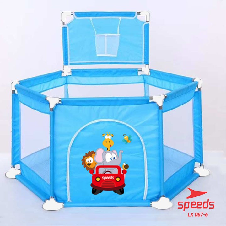 Playpen Pool Balls SPEEDS Pagar Kolam Anak / Bayi Pagar Anak Playpen Anak Keselamatan Barrier 067-7-Biru Bulat